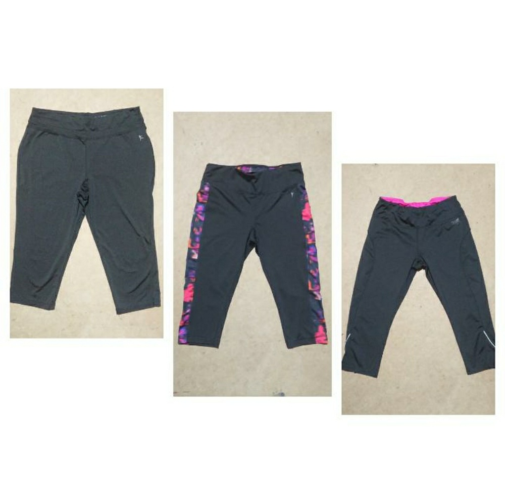 Three Capri/Crop Leggings Medium
